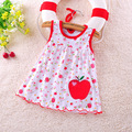 2016 New Summer Cute Baby Girl 100 Cotton Newborn Infant Baby Princess Casual Dress 0 18