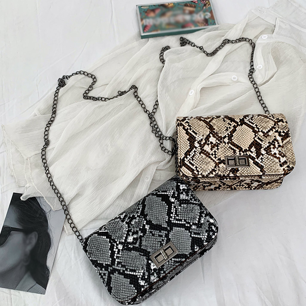 snake print bag