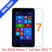 5pcs/lot Ultrathin Clear HD Screen Protector Film For ASUS Google Nexus 7 1nd Gen 2012 Anti Glare Cover Guard +Cleaning Cloth
