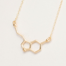 1PC N012 New 2015 Serotonin Molecule Chemistry Necklace Small Pendant Necklaces for Women Cute Simple Party