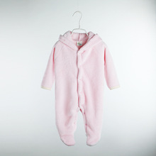 Cute Winter Warm longsleeve coral fleece infant baby Romper cartoon winter Jumpsuit boys girls animal overall