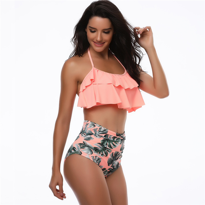 high waisted 2 piece swimwear