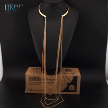 2015 Vintage Jewelry Women Necklaces & Pendants Sexy Long Tassel Collares Women Statement Accessories Necklaces N3178