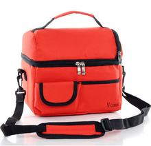 Portable Shoulder Lunch Picnic Bag Insulated Cooler Ice Bag Lunch Box For Food Warmer Camping Kit Hand Lunch Pouch Free Shipping