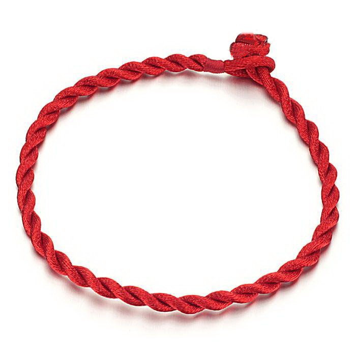 4 Unids Buena Suerte de Hilo Rojo de la Suerte Bangles Pulseras de Cuerda Amistad Hecha A Mano del Cordón de Moda Lucky Kabbalah Pulsera de Regalo de