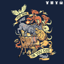 Game of thrones you win or you die house sigil men unisex t-shirt 100% ringspun cotton short sleeve straight cut big size
