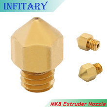 Wholesale 10pcs/lot 0.2mm/0.3mm/0.4mm Nozzle 3D Printer Nozzle for 1.75mm/3.0mm Filament Stainless Steel MK8 3D Extruder