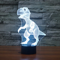 Dinosaur 3D LED illusion Night Light 7 Change Color Touch Switch Table Desk Lamp USB Lampara