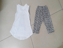 2015 spring summer fashion sport kids clothes sets cartoon T shirt leopard children pants girls clothing
