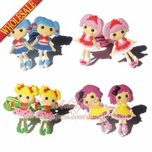 Hot Sale 4pairs Lalaloopsy Dolls Baby Girls Kids Hair Clips Claws Elastic Hair Bands Hair Accessories
