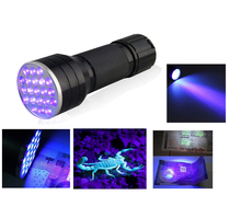 3AAA Aluminium Invisible Blacklight Detection Ink Marker 21 LED UV Ultra Violet Mini Flashlight Torch Light