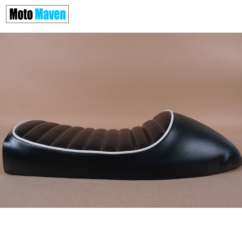 Factory Outlet Black With White Striped  CG125  Cafe Racer Motorcycle  Seat  Parts  CB 250  Black  SEAT GN125 Seat