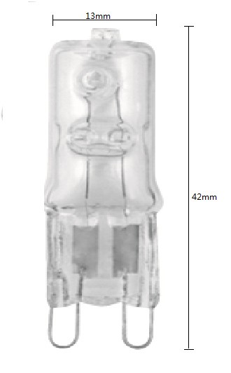 Description Picture 4 of itemHoneyFly 10pcs G9 Halogen Lamp Light Bulb Capsule Clear Crystal Light 220V 20W 30W 40W Halogen G9 Warm White For Commercial