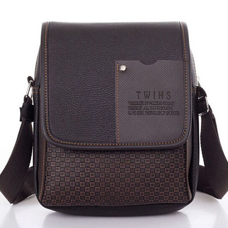 Lowest price 2016 New hot sale PU Leather Men Bag Fashion Men Messenger Bag small Business ...