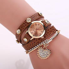 2016 New Arrived Casual Luxury Heart Pendant Women s Bracelet Wrist watches Dress Watches Women Fashion