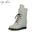 Cross Straps Black/Yellow/Beige Wedges Suede Leather Ankle Martin
