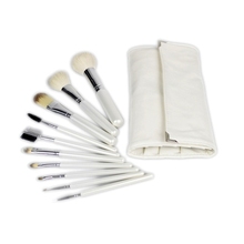Hot Selling 2013!!! 10pcs Make Up Kit Makeup Brushes White Folding Make Up Pouch Eyes hadow Blush Free ShippingFree Shipping