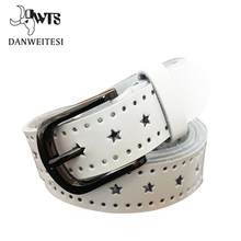 2016 new Women’s strap genuine belts leather Five angle core hole casual all-match Women brief leather belt women’s strap belt
