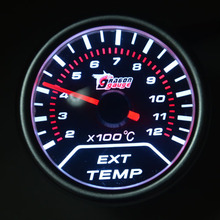 52mm Ext temp gauge Pointer Car Exhaust Gas Temperature EGT Gauge For Motorcycle And Car Exhaust Temperature MeterFree shipping