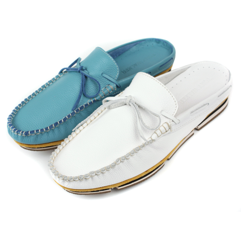 men's summer slipper shoes loafers leather Moccasins slides sandals ...