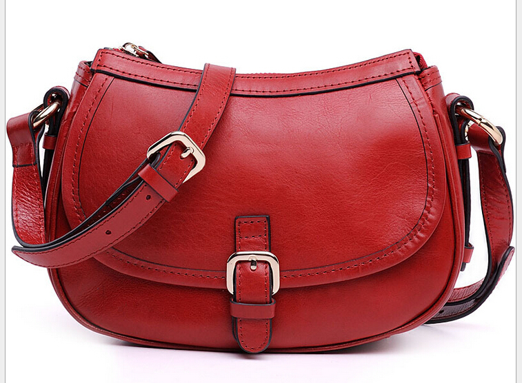 Vintage style Women Genuine leather Handbags 2015 Fashion Shoulder Bag Saddle Purses Messenger ...