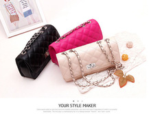 Lattice Women Bag PU Leather Bag Mini Chain Women Messenger Bags 100PCS lot
