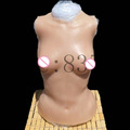 Free Shipping Silica Gel Fake Conjoioned Transsexual Breasts For Shemale Or Crossdresser Cospaly W11