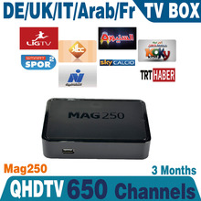 Linux arab iptv box MAG250 Europe IPTV Account 3months Subscription Sports Canal French Arabic IPTV Box no monthly fee