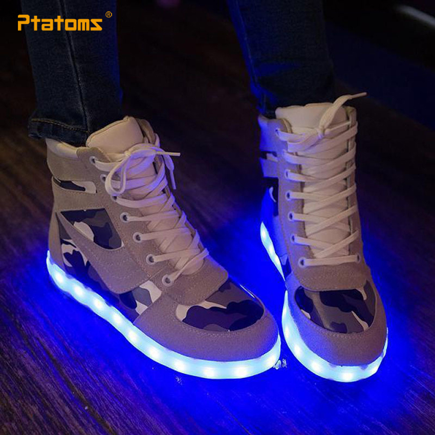 2015 Glow In The Dark Shoes Women Fashion Sneakers USB LED