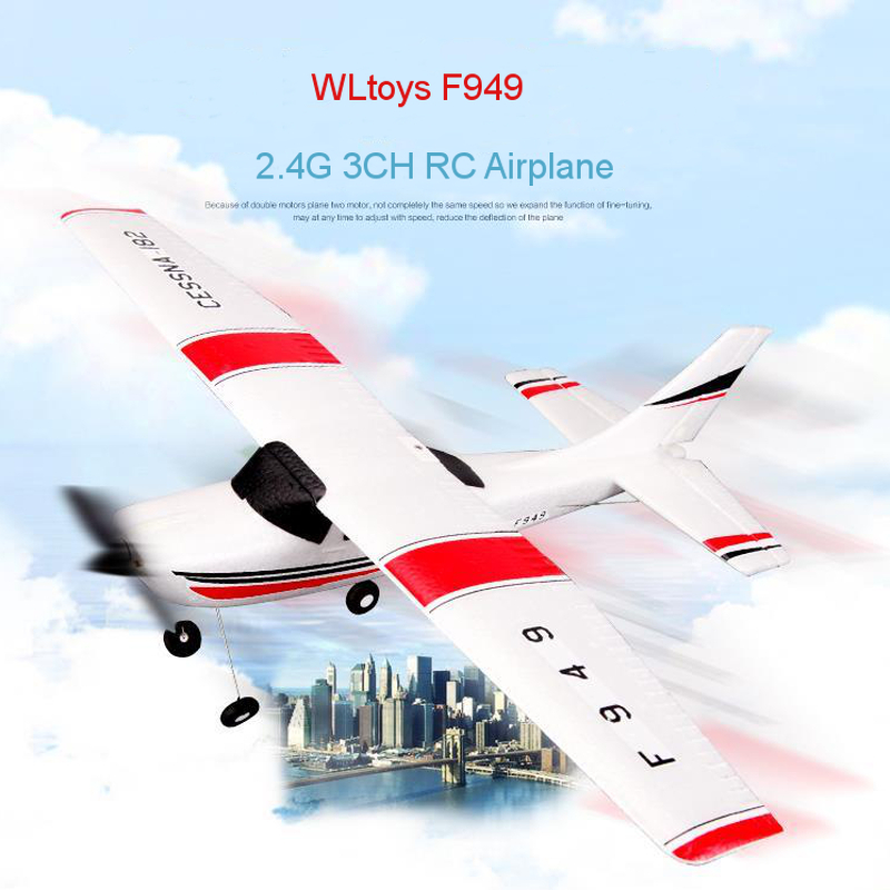One Piece WLtoys F949 Cessna 182 2.4G 3CH EPP RC Plane Glider aviao de