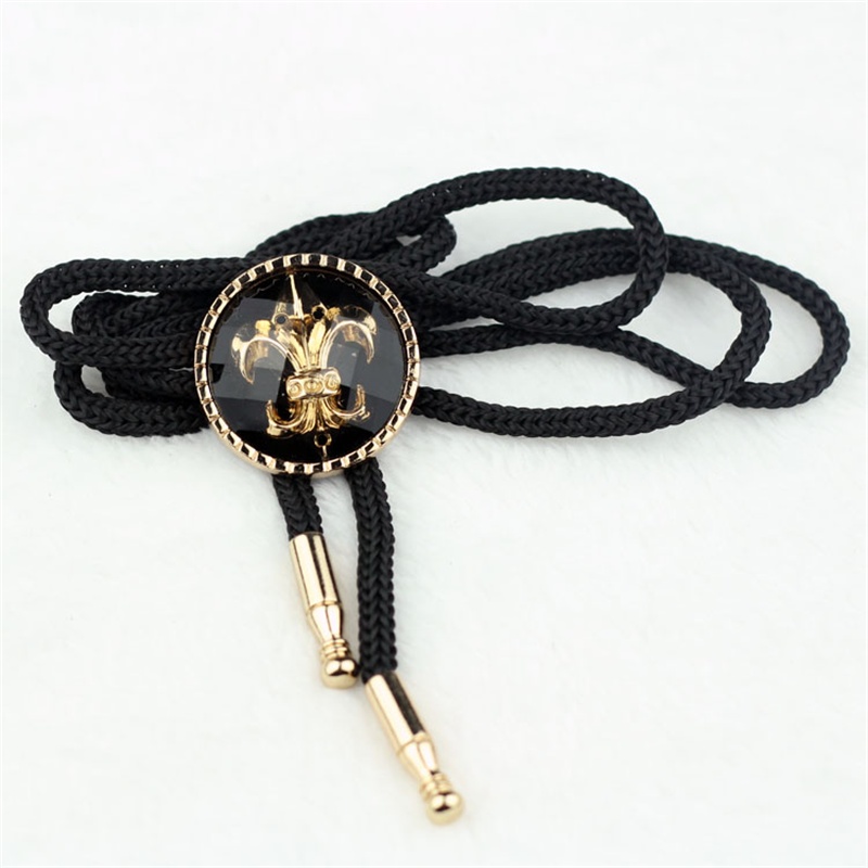 New Year Gift Casual or Business Men's Bola Tie Flower Pattern Bolo Tie Shoestring Necktie for Mens Suit Shirt West Cowboy Style
