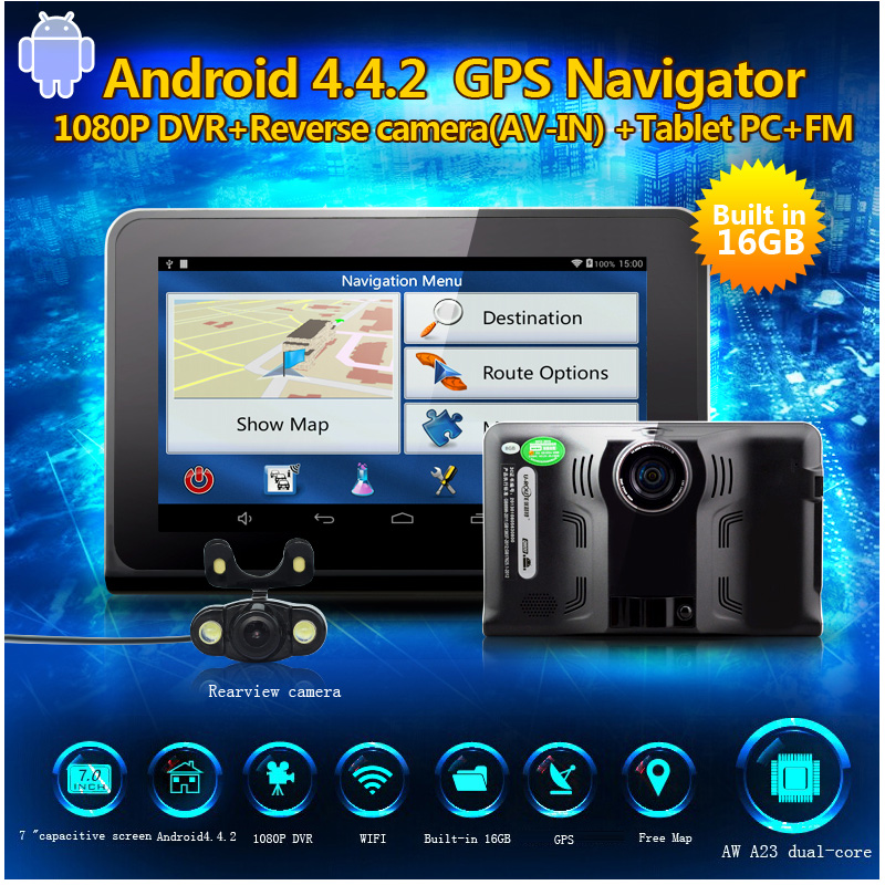  7  FHD1080P    -  GPS     GPS AVIN WIFI FM 16   /  