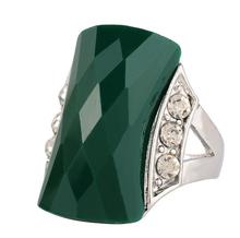 Vintage Look Jewelry Turquoise Rings For Women Tibetan Silver-Plated Alloy Green Ancient Black Ring Factory Special Price