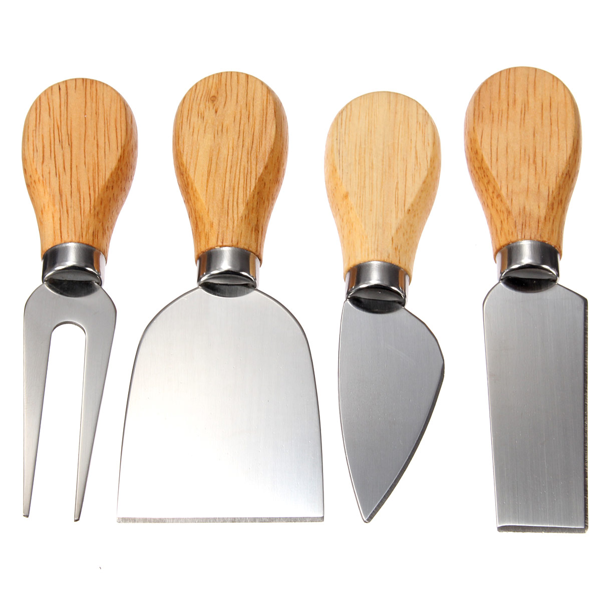 Knife  Cooking Kitchen  Cheese Tools 4Pcs knife Kit cheese Set kit  Bard Oak Handle Knives