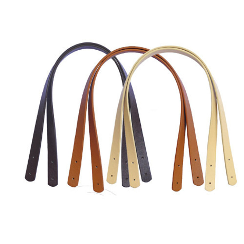 Rivet Style Simple Straight Leather Handle PU Bag Belt 55 cm Length 3 pairs DIY Lady Handbag ...