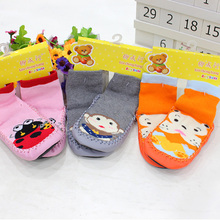 Children’s Infant Cartoon Socks Baby Gift Kid’s Indoor Floor Socks Leather Sole Non-Slip Thick Towel Socks