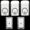 2 doorbell buttons 3 doorbell receivers 350M remote control AC 110 220V Waterproof button elderly pager