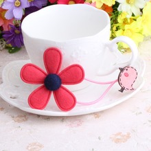 Baby Cute Hair Accessories Rubber Headbands scrunchy Flower with Cartoon Bird Gum for Hair Girls Lovely Elastic Hair Bands