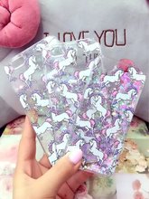 New Dynamic Liquid Glitter Quicksand Star Case Unicorn Phone Back Cover For Apple iphone 5 5s 6 6Plus Crystal Fluorescent Fondas