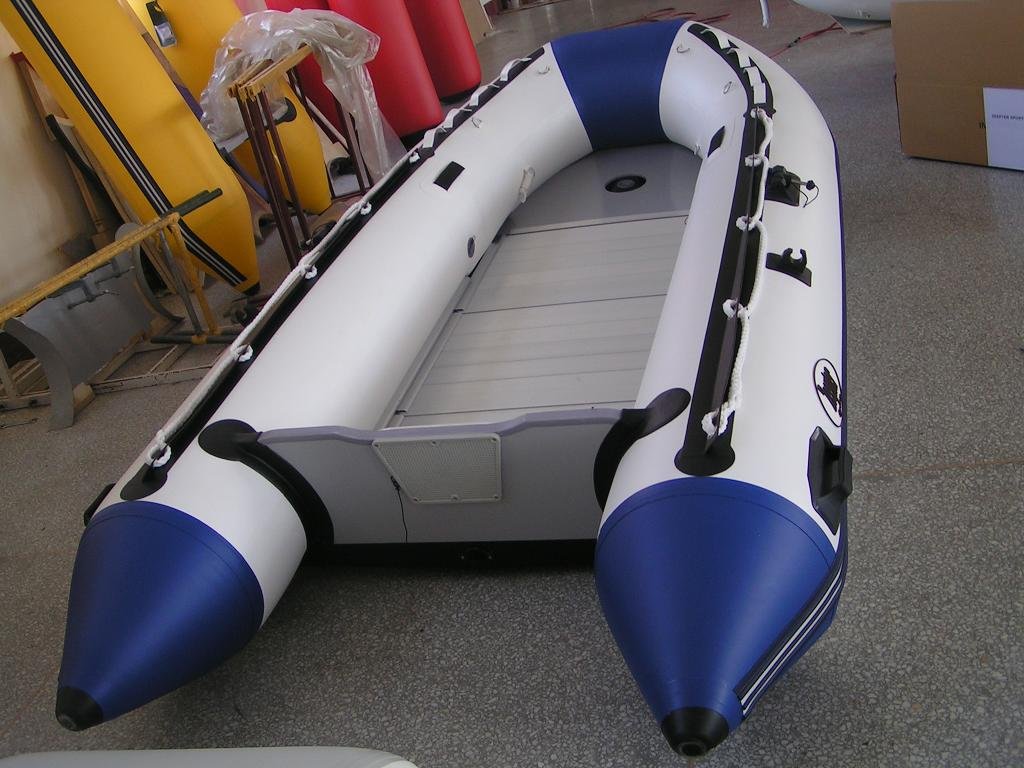 guaranteed 100,korea pvc material,SD320 inflatable boat alu floor,in