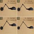 Black Adjustable Long Swing Arm Wall Lamp Vintage Wandlamp Edison Loft Style Industrial Wall Sconce Applique