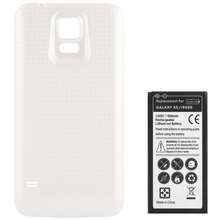6500mAh Replacement Mobile Phone Battery with Cover Back Door for Samsung Galaxy S5 / G900 (White)
