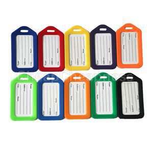 2014 New Fashion Colorful 10Pcs Plastic Travel Luggage Tags For Sale/High Quality Luggage Labels ...