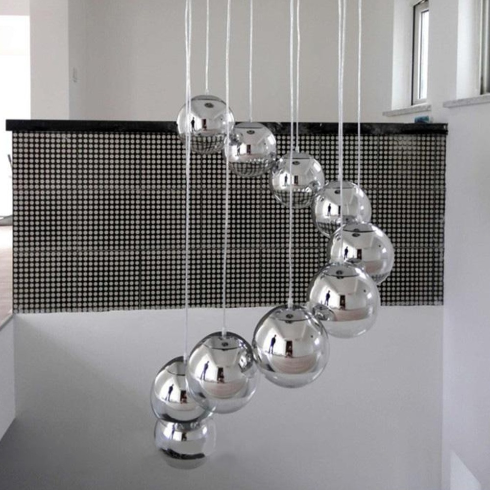 Illuminazione sospensione sfera: lampadario 20 luci moderno vetro ...