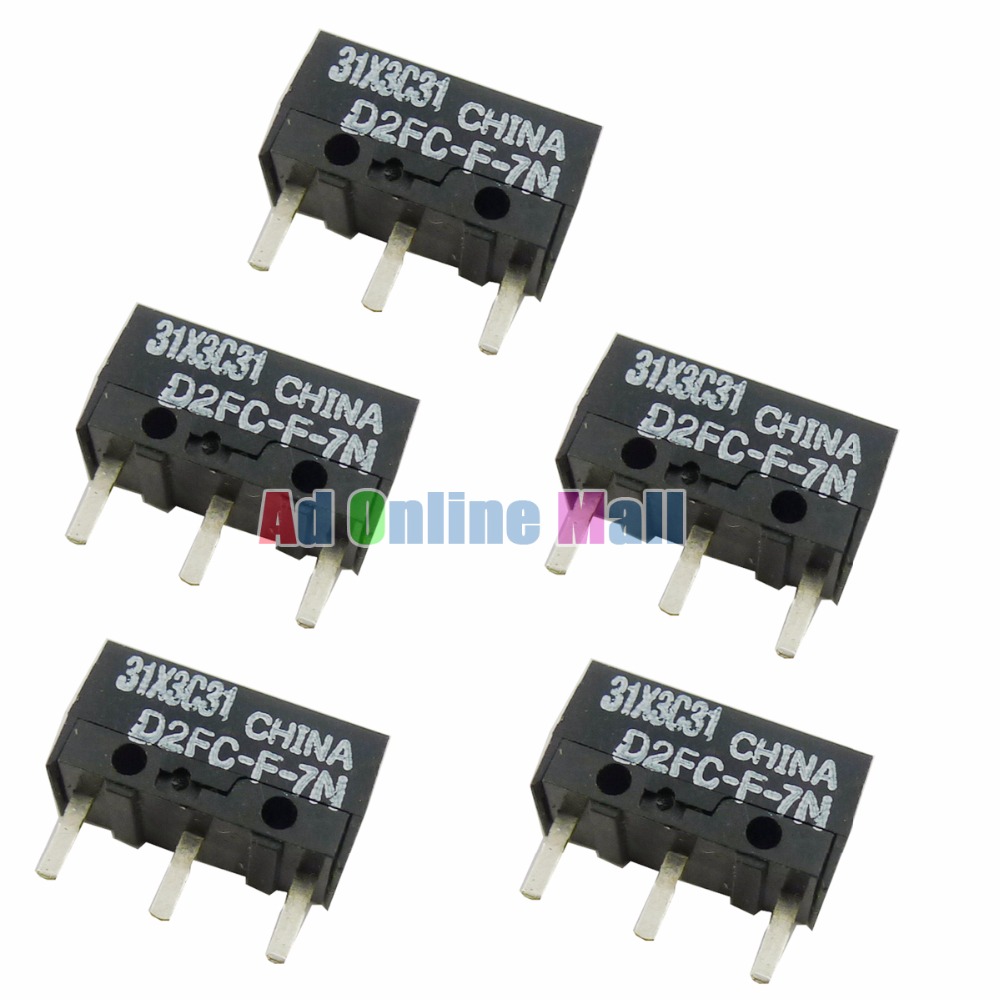 5PCS/LOT New Authentic OMRON Mouse Micro Switch D2FC-F-7N Button Fretting