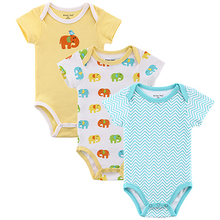 3 Pieces lot Fantasia Carter Baby Bodysuit Infant Jumpsuit Bebe Overall Short Sleeve Body Suit Baby