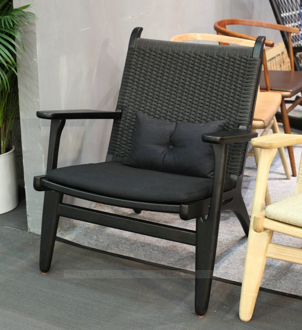 Nordic poltrona letto singola tronchi di legno corda intrecciata ...
