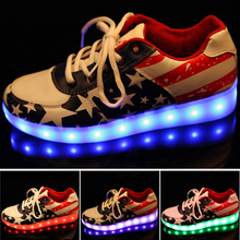 ODEMA New Spring Mens Womens Sneakers Luminous USB Charging Casual Flat Shoes Colorful LED lights Sneakers Zapatos Hombre Mujer