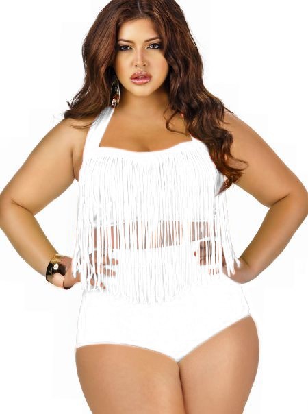 2014 High Waist Women Bikini Set Plus size Super sexy Padded Tassel Swimwear Fringe Swimsuit L-3XL 2014 High Waist Women Bikini Set Plus size Super sexy Padded Tassel Swimwear Fringe Swimsuit L-3XL