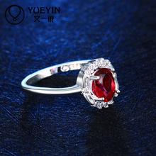 R031 New Arrival fine jewelry 925 sterling silver ring ruby jewelry wedding rings for women aneis